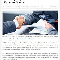 Fusiones y adquisiciones descendieron en Mxico en febrero